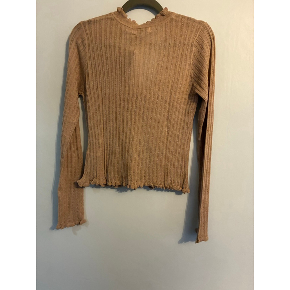 NWT The Workshop Size Medium Taupe cardigan with Tie in the Front - Picture 4 of 6